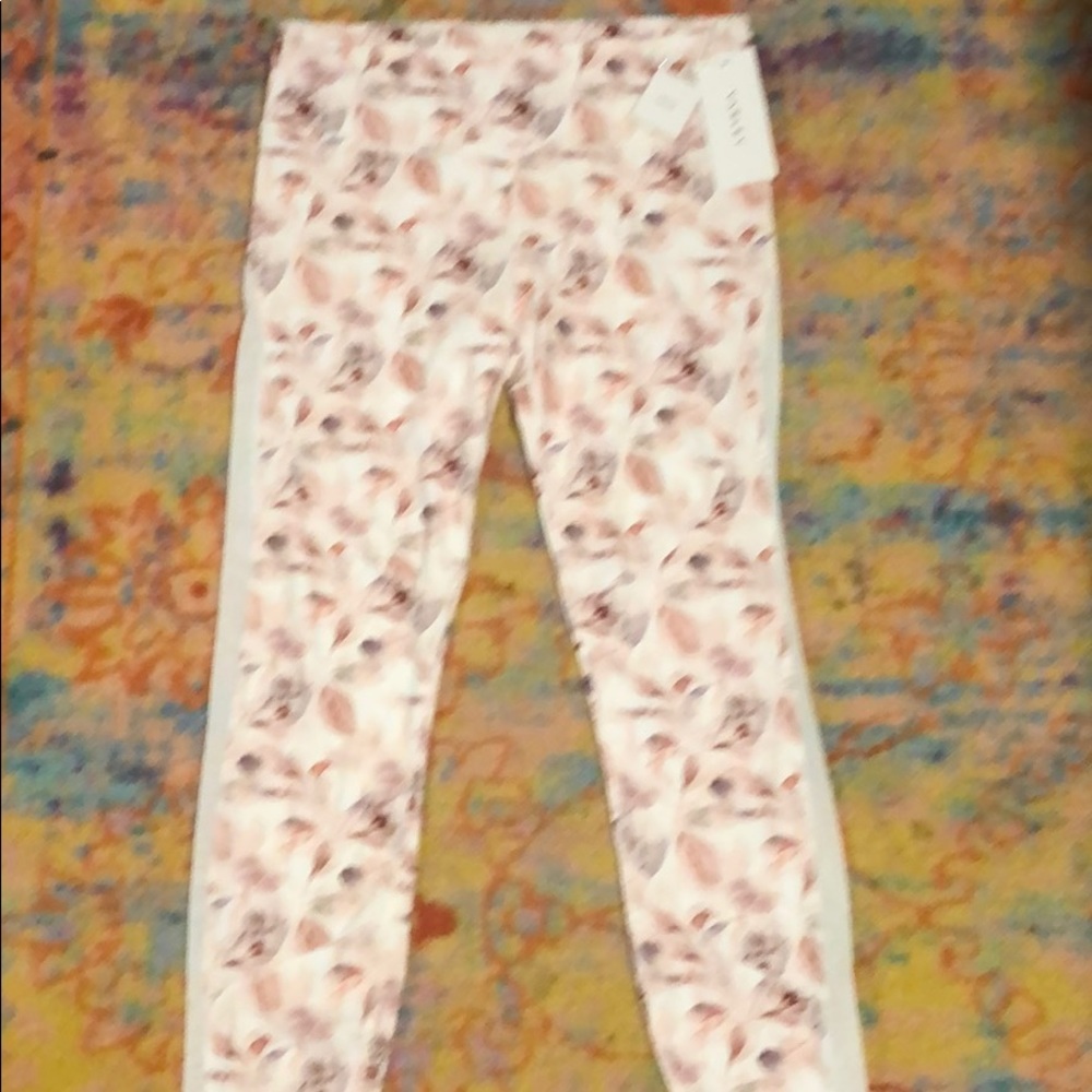 NWT VARLEY floral mesh side tight